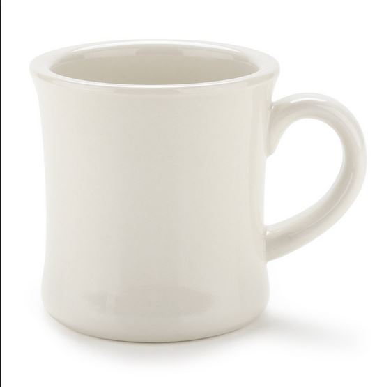 Coffee cup, ivory diner style coffee mug | Platinum Event Rentals