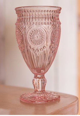 CHOOSE Your Glass Vintage Pink Colored Glassware Goblets Glasses